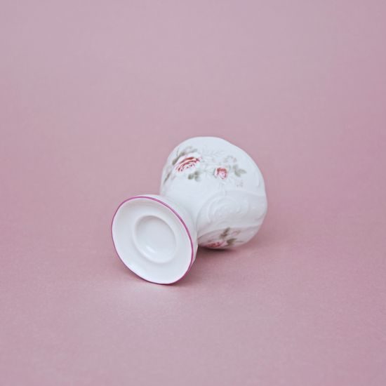 Pink line: Candle holder 65 mm, Thun 1794 Carlsbad porcelain, BERNADOTTE roses