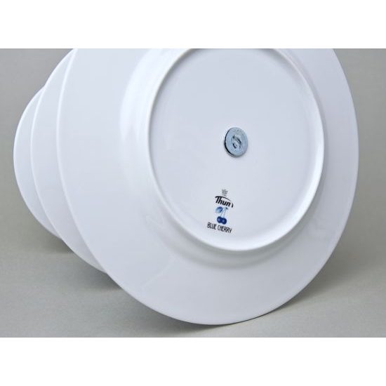 Etažer třídílný 25,5 / 21 / 16,5 cm, Thun 1794, karlovarský porcelán, BLUE CHERRY