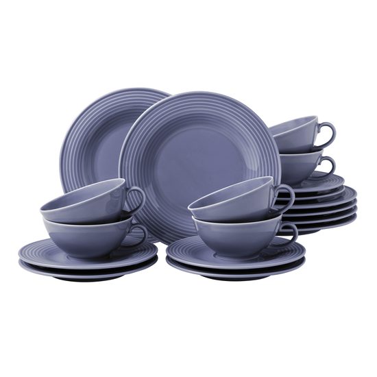 Beat lilac blue: Tea set 18 pcs., porcelain Seltmann