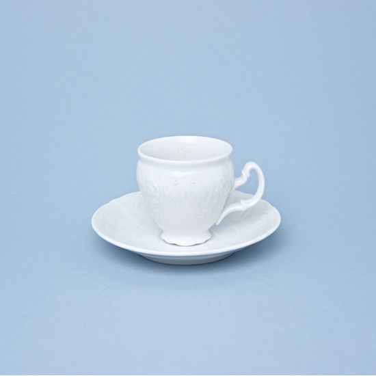 Frost no line: Mocca cup  plus  saucer 75 ml / 11,5 cm, Thun 1794 Carlsbad porcelain, Bernadotte