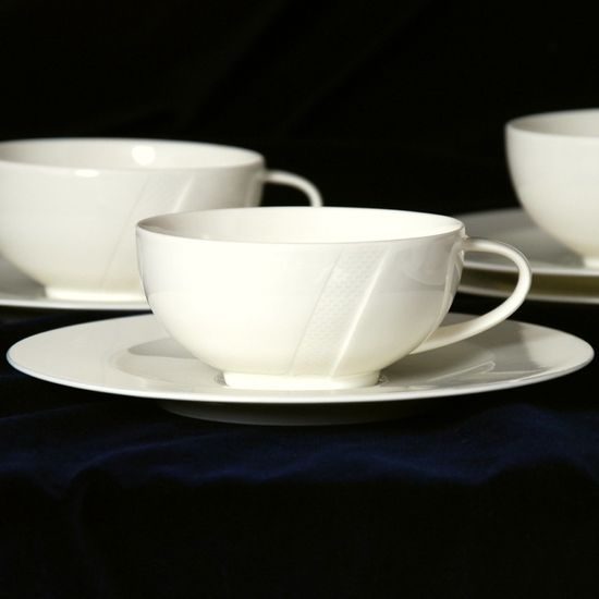 Šálek a podšálek čajový, Achat Diamant UNI, Královský porcelán Tettau