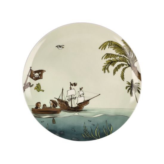 Anouk, Ostrov pokladů: Talíř mělký Ostrov pokladů 23 cm, jemný kostní porcelán, Goebel