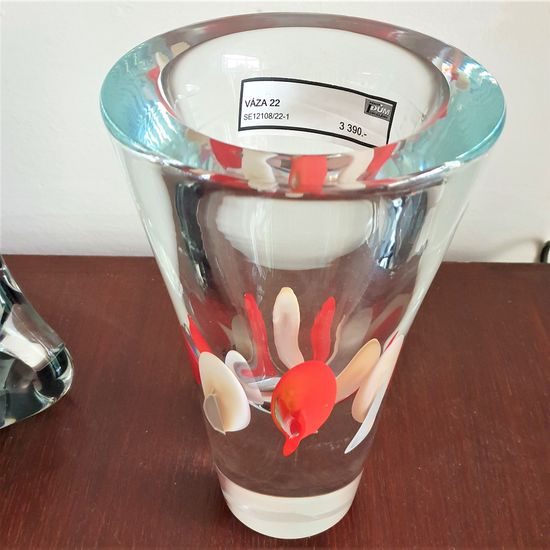 Vase - crystal, 22 cm