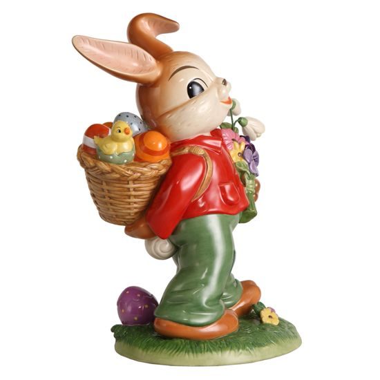 Rabbit figurine Happy Easter Time 27 / 18.5 / 38cm, stoneware, Goebel