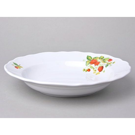 Talíř hluboký 24 cm, jahody, Český porcelán a.s.