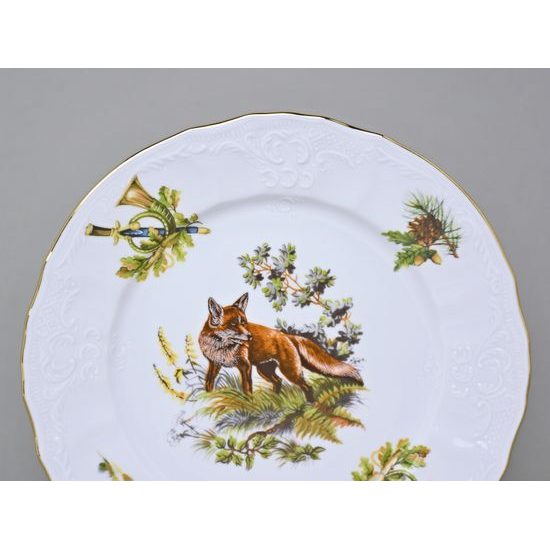 Plate dessert 19 cm set of 6 pcs., Thun 1794 Carlsbad porcelain, BERNADOTTE hunting