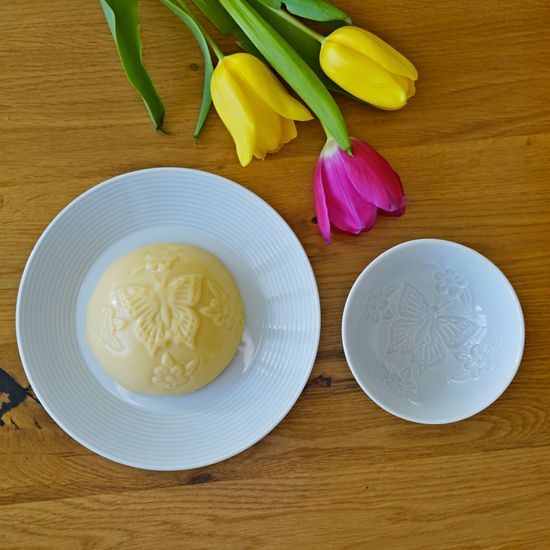 Miska na puding - motýl 11,3 cm, Bílý porcelán, Český porcelán a.s.