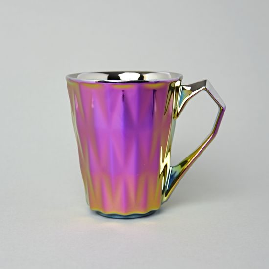 Hrnek Diamond Purple Titan, růžová/fialová a platina, 250 ml, porcelán Goldfinger