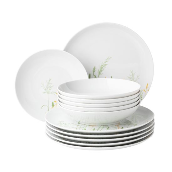 Liberty grass: Plate set 12 pcs., Seltmann porcelain