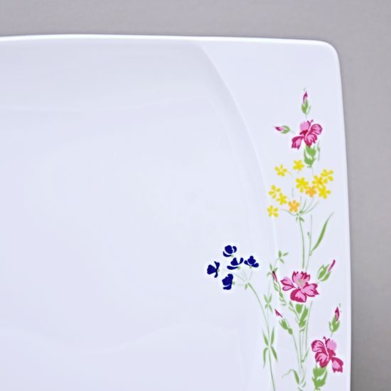 EYE luční kvítí, Talíř mělký 27 cm, Thun 1794, karlovarský porcelán