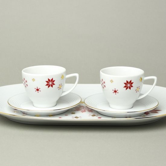 Chirstmas Lea: Coffee set for 2 pers., Thun karlovarský porcelán