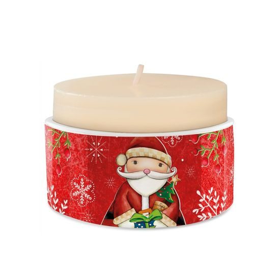 Christmas Candle Santa Claus, Levender, 8 x 4 cm, Egan forma italia