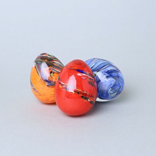 Egg – solid glass, 6,5 cm (random decor selection), GlasStar Bohemia Glass