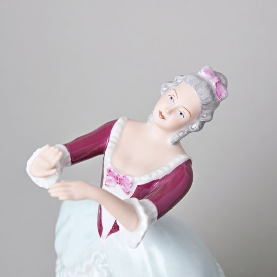 Lady Rococo, 12 x 11 x 21,5 cm, Saxe, Porcelain Figures Duchcov