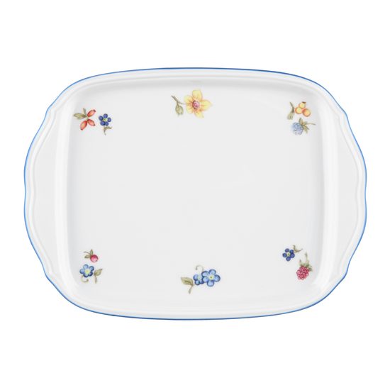 Butter plate 20 x 12,7 cm, Sonate 34032 flowers, Seltmann porcelain
