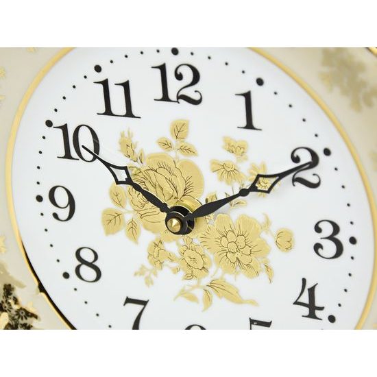 Clock wall 24 cm, Gold Rose, Carlsbad