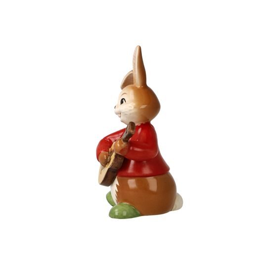 Figurka zajíčka s kytarou 5 / 4 / 8 cm, kamenina, Goebel
