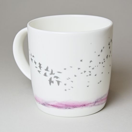 Flock of Birds (Red): Sophie Mug 380 ml, English Fine Bone China, Roy Kirkham