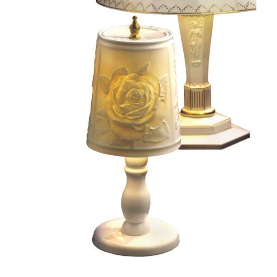 Lamp Roses 13 x 13 x 27 cm, Martina Zaphe, Porzellanmanufactur Plaue