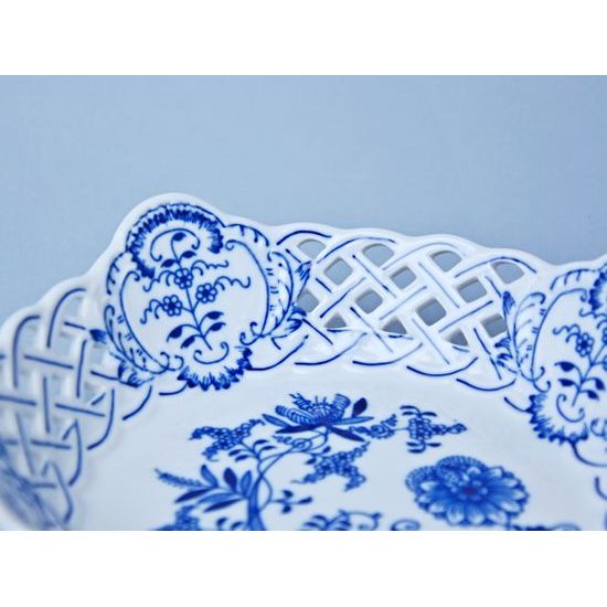 Bowl square perforated 17 cm, Original Blue Onion Pattern