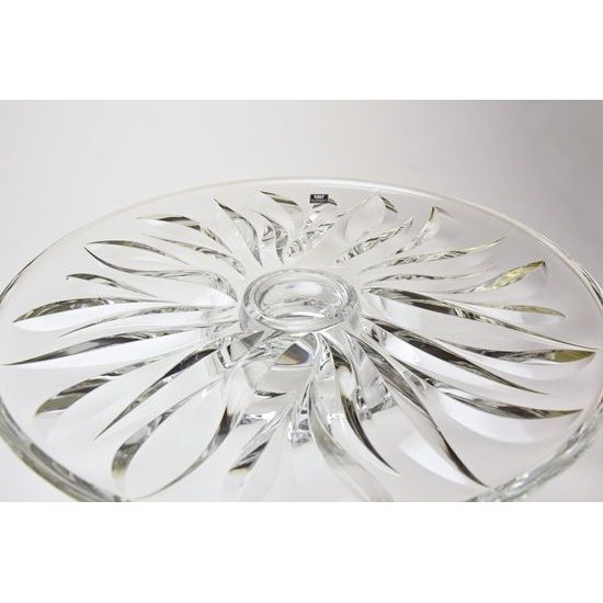 Cake Plate with Stand - Flame 35,5 cm, FMF Bohemia, Bohemia Crystalite