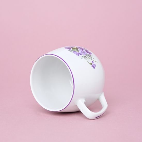 Hrnek Baňák 0,3 l, fialky, Český porcelán a.s.