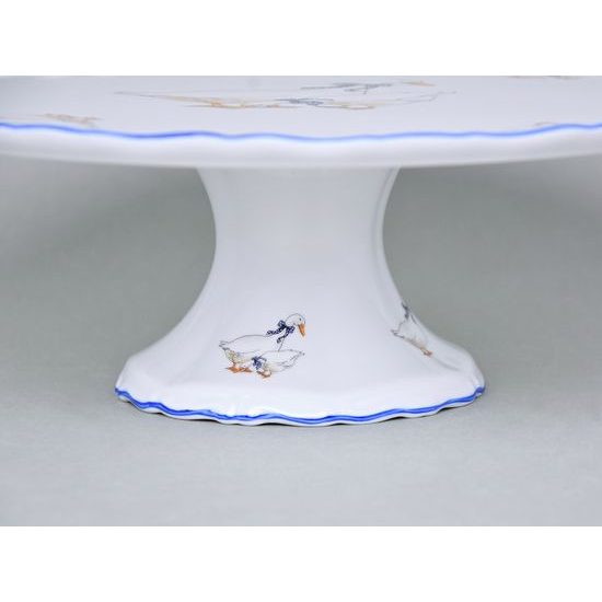 Verona Goose: Cake plate 30 cm on stand, G. Benedikt 1882
