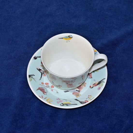 Bird Song: Cup 420 ml and saucer breakfast, Fine Bone China, Roy Kirkham