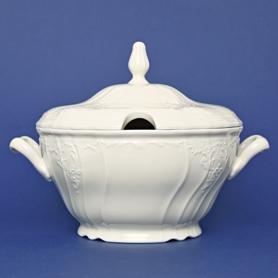 Soup tureen 2,5 l, Thun 1794 Carlsbad porcelain, BERNADOTTE ivory