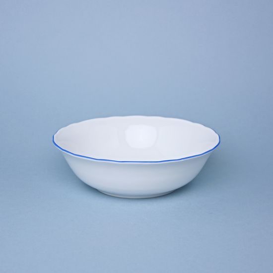 Mísa 21 cm, bílý porcelán s modrou linkou, Český porcelán a.s.