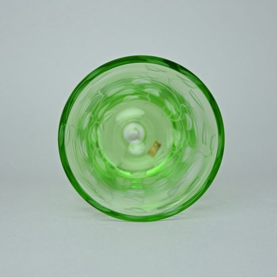 Egermann: Váza světle zelená, v: 25 cm, Křišťálové vázy Egermann