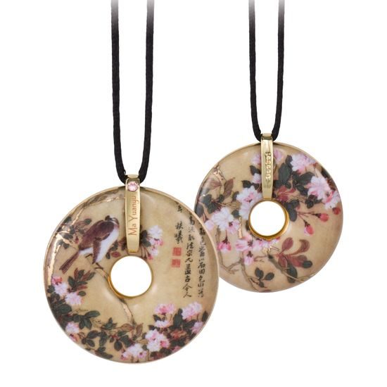 Necklace Apple (sakura tree) 6,5 cm, porcelain, Goebel