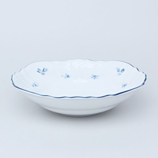 Bowl 25 cm, Thun 1794 Carlsbad porcelain, BERNADOTTE blue flower