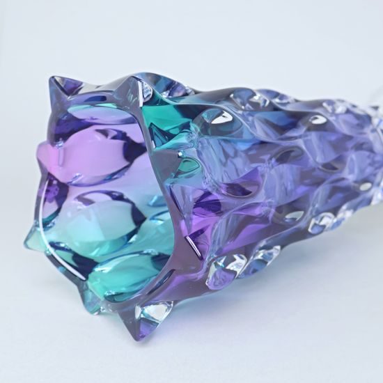 Váza SAMBA Dark Gradient 40,5 cm na nožce, Bohemia Treasury