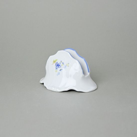 Napkin stand, Thun 1794 Carlsbad porcelain, BERNADOTTE Forget-me-not-flower