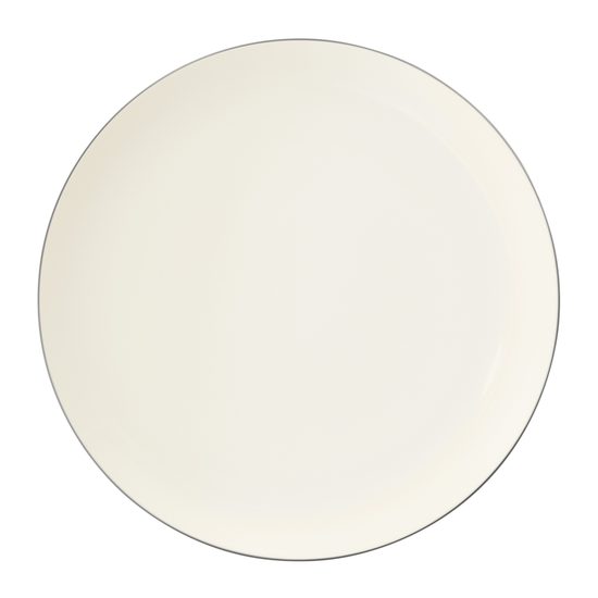 Talíř mělký 27,5 cm, Savona fine diamond se šedou linkou, porcelán Seltmann
