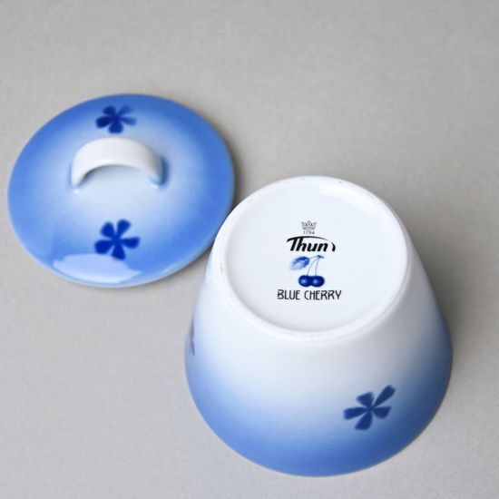 Cukřenka Tom 0,2 l, Thun 1794, karlovarský porcelán, BLUE CHERRY