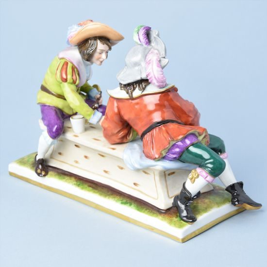 Hráči kostek 25 x 16 cm, Porcelánové figurky Unterweissbacher