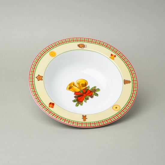 Vánoční porcelán: Talíř hluboký 22 cm Ella, Thun 1794