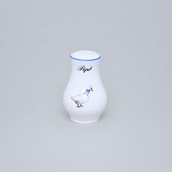 Pepper shaker 7,5 cm, Český porcelán a.s., Goose