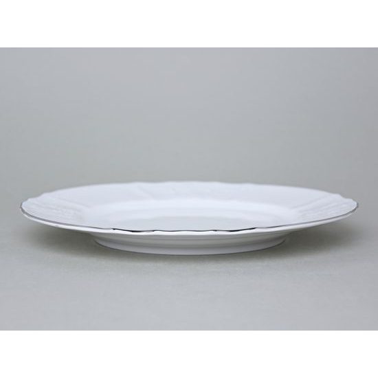 Plate dining 25 cm, Thun 1794, Carlsbad porcelain, BERNADOTTE platinum