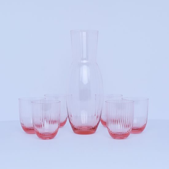 Crystal Glasses Tumbler 200 ml, Set of 6 pcs., Rosalin - Sponde, Kvetna 1794 Glassworks