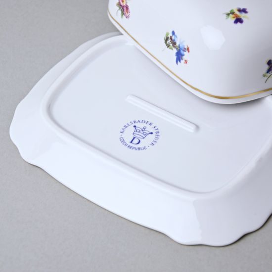 Máslenka hranatá malá - komplet dvoudílná 0,125 kg, Rakouská házenka, Český porcelán a.s.