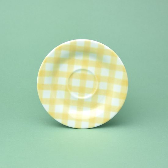Saucer 14 cm, yellow, G. Benedikt 1882