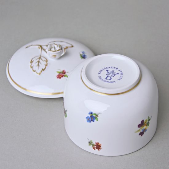 Cukřenka bez oušek s víčkem bez výřezu 200 ml, Rakouská házenka, Český porcelán a.s.
