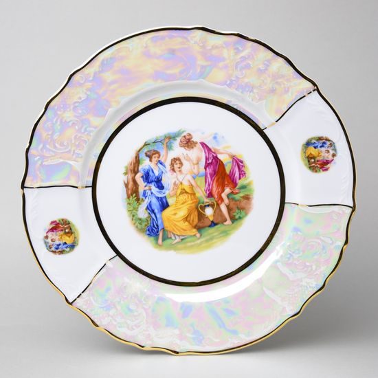 The Three Graces: Plate dining 27 cm, Thun 1794, karlovarský porcelán, BERNADOTTE