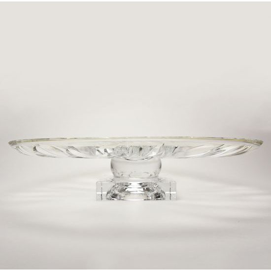 Cake Plate with Stand - Flame 35,5 cm, FMF Bohemia, Bohemia Crystalite
