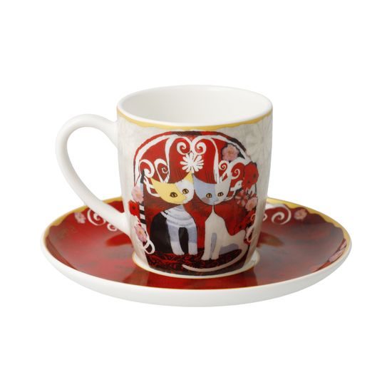 Demitasse Templi dell amore 100ml, Fine Bone China, Cats Goebel R. Wachtmeister