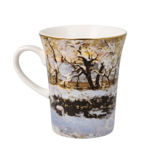 Hrnek 400 ml Straka, 13 / 10 / 11 cm, C. Monet, jemný kostní porcelán, Goebel