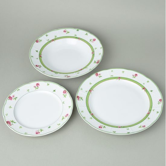 Plate set for 6 persons, Thun 1794 Carlsbad porcelain, MENUET 80289